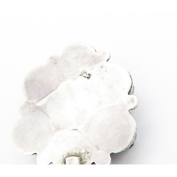 MIDDLE EASTERN 925 Silver Vintage Turquoise & Coral Chain Necklace NE1498 - Picture 5 of 5